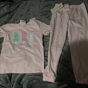 Jelly Beans Striped Set with Bunny Design